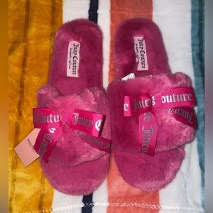 Juicy Couture Hot Pink Slippers